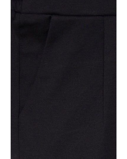 ICHI Black Polyester Mini Skirt