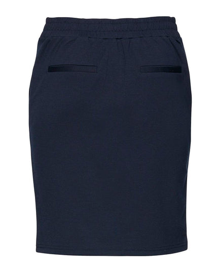 ICHI Blue Polyester Mini Skirt