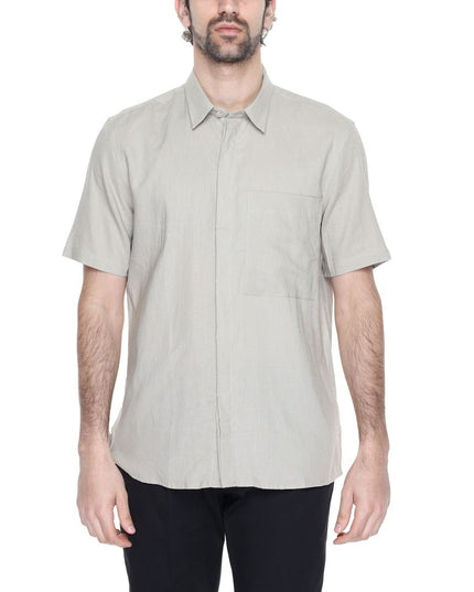 Antony Morato Beige Linen Shortsleeve Shirt