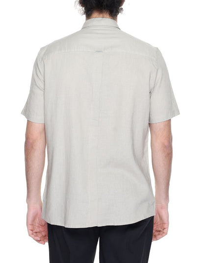 Antony Morato Beige Linen Shortsleeve Shirt