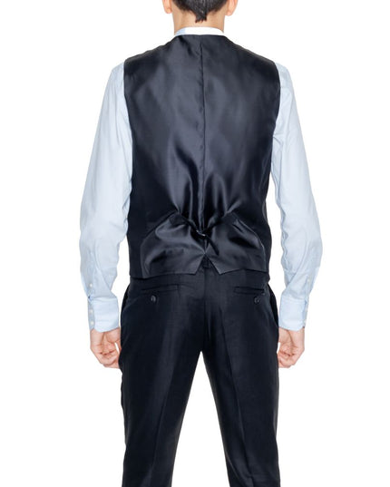 Antony Morato Black Linen Waistcoat