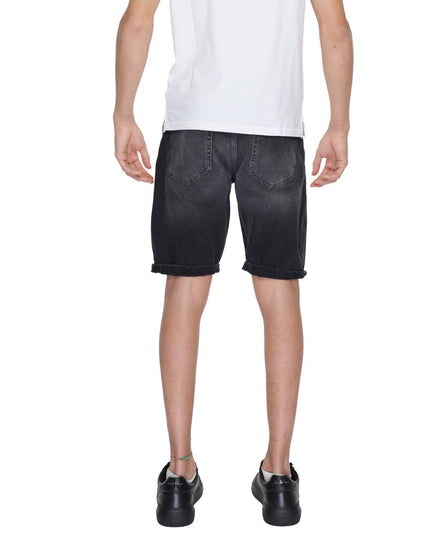 Antony Morato Black Cotton Bermuda Shorts