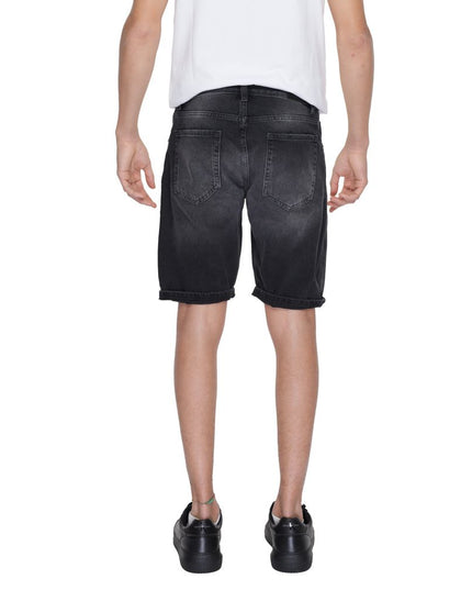 Antony Morato Black Cotton Bermuda Shorts