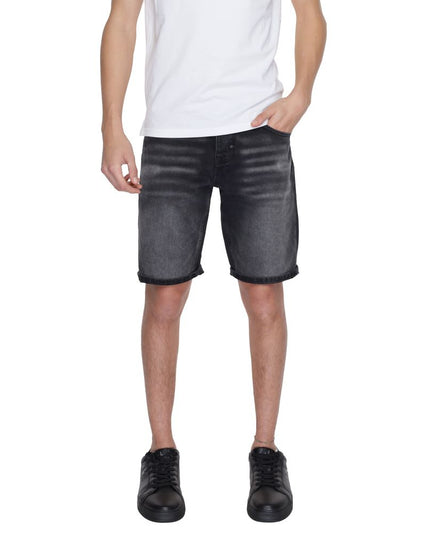Antony Morato Black Cotton Bermuda Shorts