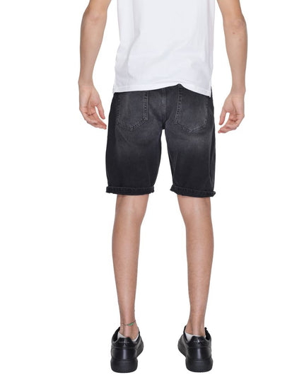 Antony Morato Black Cotton Bermuda Shorts