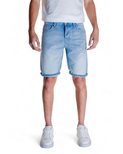 Antony Morato Light Blue Cotton Bermuda Shorts