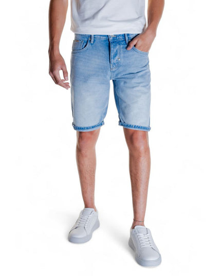 Antony Morato Light Blue Cotton Bermuda Shorts