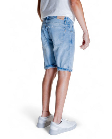 Antony Morato Light Blue Cotton Bermuda Shorts