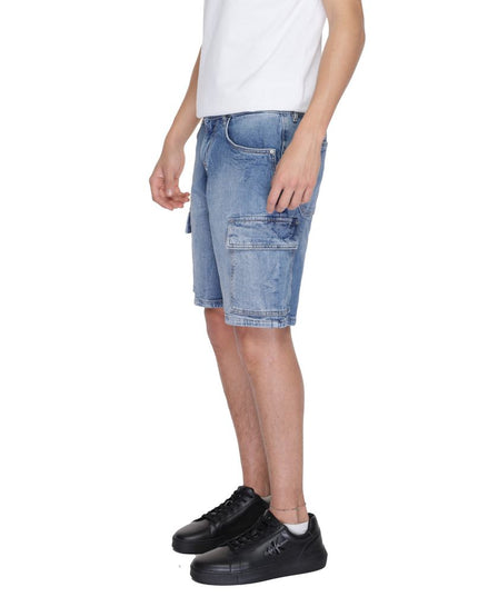 Antony Morato Blue Cotton Bermuda Shorts