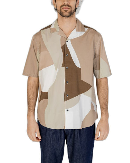 Only & Sons Brown Cotton Shortsleeve Shirt