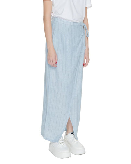 Vero Moda Light Blue Linen Long Skirt