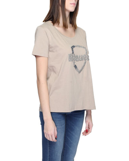 Blauer Beige Cotton T-Shirt