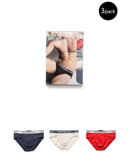Emporio Armani Underwear Red Cotton Briefs