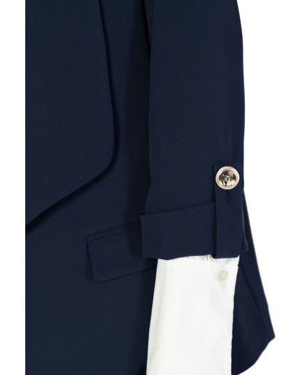 Rinascimento Blue Polyester Blazer