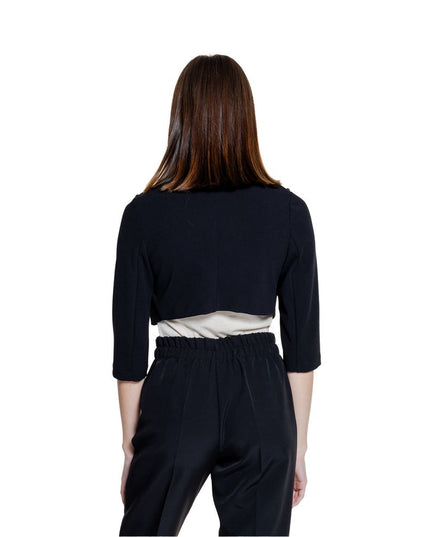 Rinascimento Black Polyester Sleveless Jacket