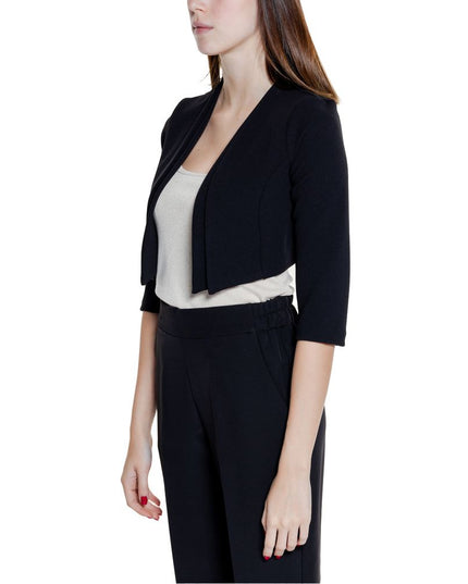 Rinascimento Black Polyester Sleveless Jacket