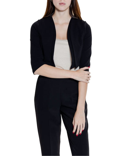 Rinascimento Black Polyester Sleveless Jacket