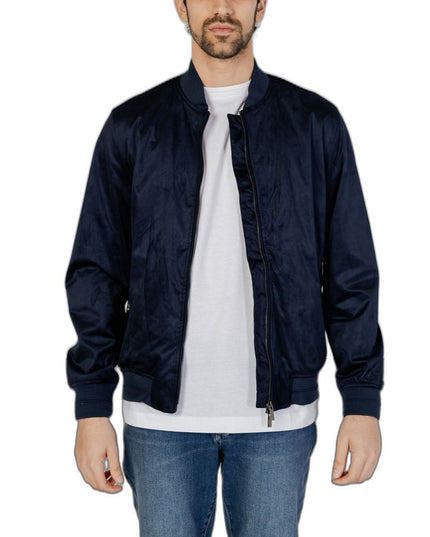Hamaki-Ho Blue Polyester Bomber