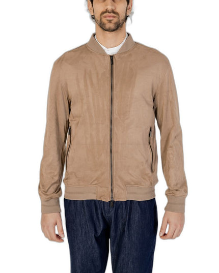 Hamaki-Ho Brown Polyester Bomber