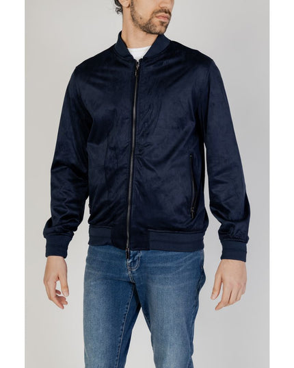 Hamaki-Ho Blue Polyester Bomber