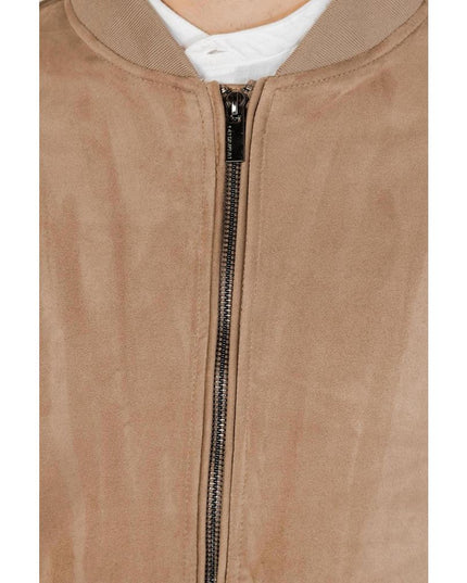 Hamaki-Ho Brown Polyester Bomber