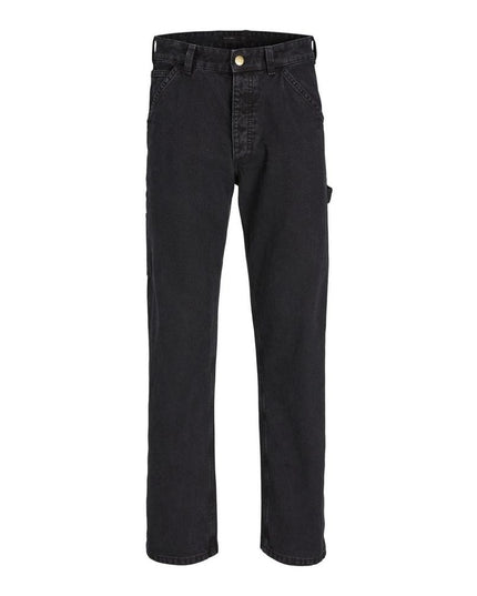 Jack Jones Black Cotton Relaxed Fit Jeans