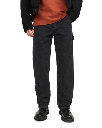 Jack Jones Black Cotton Relaxed Fit Jeans