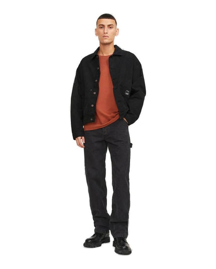 Jack Jones Black Cotton Relaxed Fit Jeans