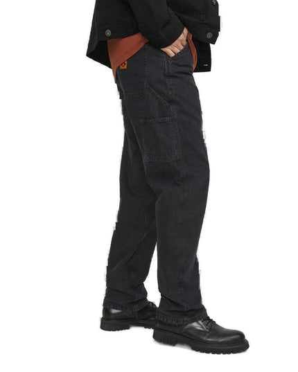 Jack Jones Black Cotton Relaxed Fit Jeans