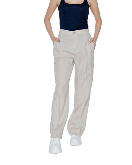 Street One Beige Linen Pant