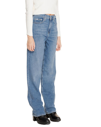 Calvin Klein Jeans Blue Cotton Relaxed Fit Jean