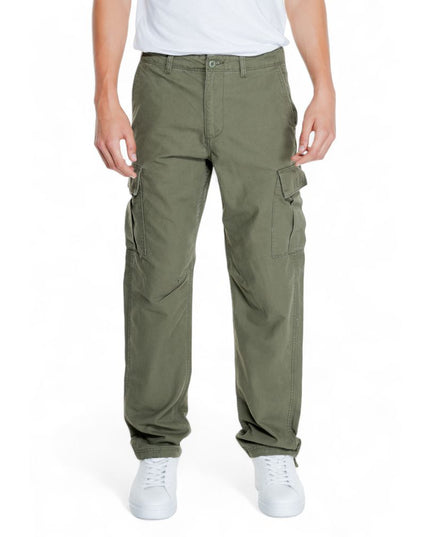 Jack Jones Green Cotton Cargo Pants