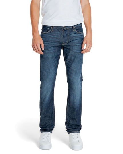 Jack Jones Blue Cotton Relaxed Fit Jean