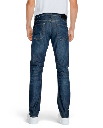 Jack Jones Blue Cotton Relaxed Fit Jean