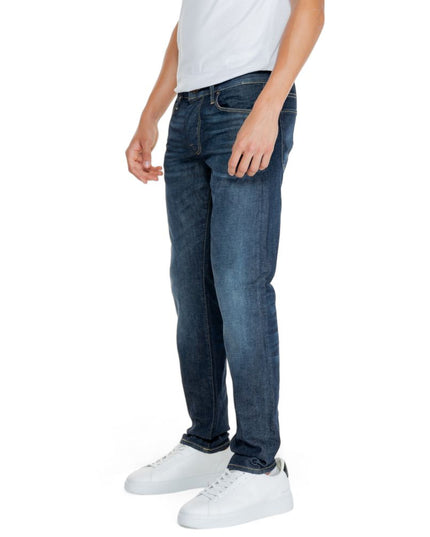 Jack Jones Blue Cotton Relaxed Fit Jean
