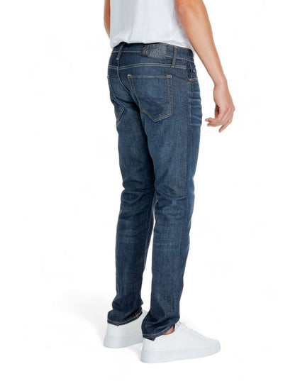 Jack Jones Blue Cotton Relaxed Fit Jean