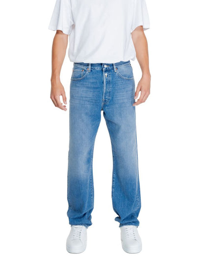 Replay Blue Cotton Relaxed Fit Jeans