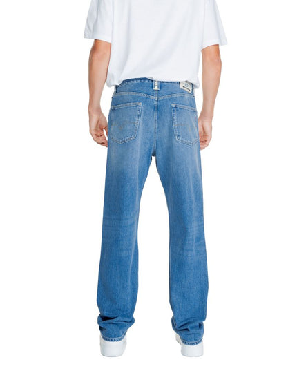 Replay Blue Cotton Relaxed Fit Jeans