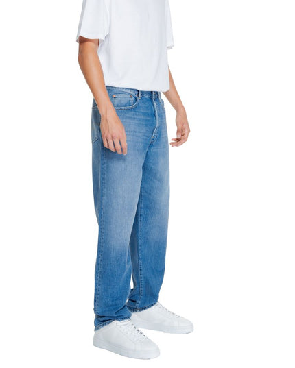 Replay Blue Cotton Relaxed Fit Jeans