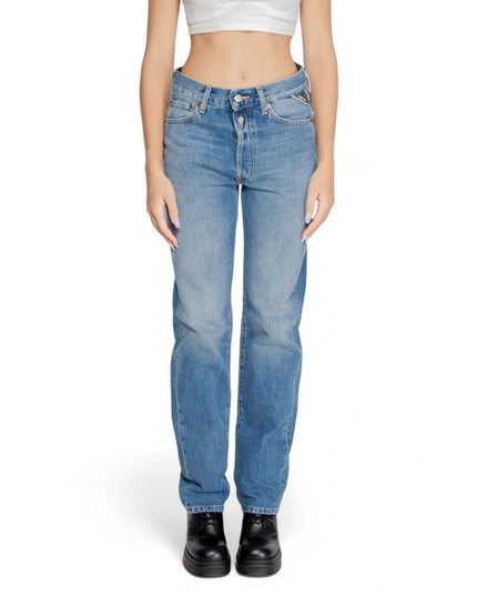 Replay Blue Cotton Mom Jeans