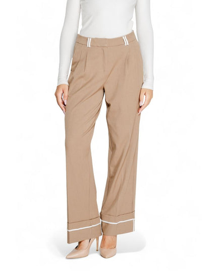 Only Brown Recycled Polyester Casual Pants