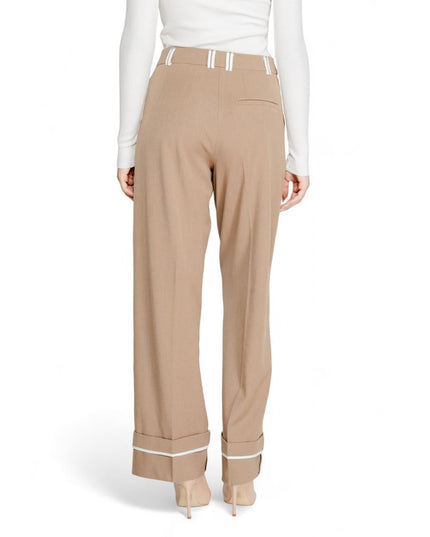 Only Brown Recycled Polyester Casual Pants