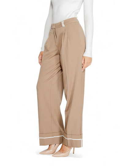 Only Brown Recycled Polyester Casual Pants