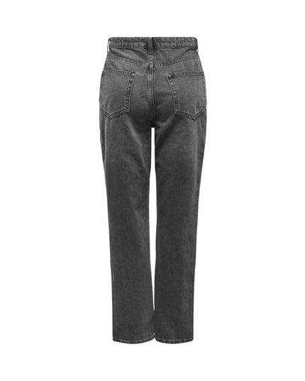 Only Gray Cotton Mom Jeans