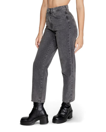Only Gray Cotton Mom Jeans