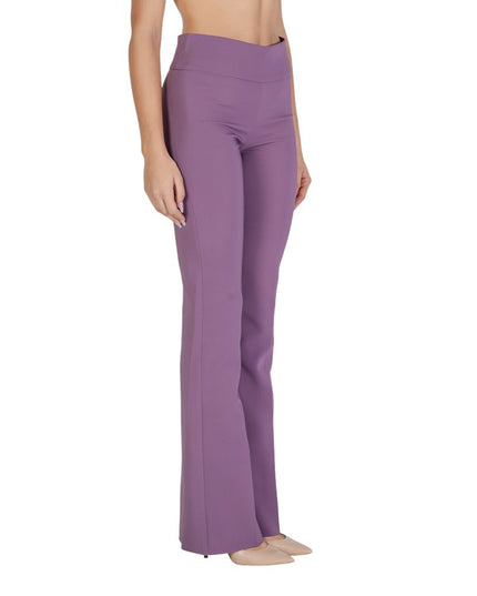 Sandro Ferrone Purple Polyester Flared Pants