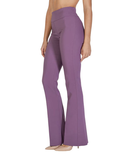 Sandro Ferrone Purple Polyester Flared Pants