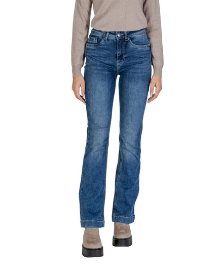 Street One Blue Cotton Mom Jean