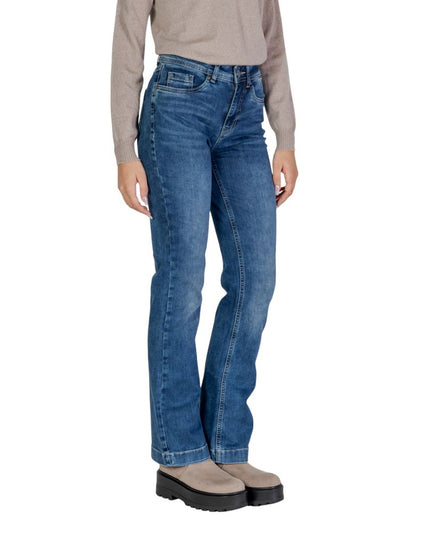 Street One Blue Cotton Mom Jean