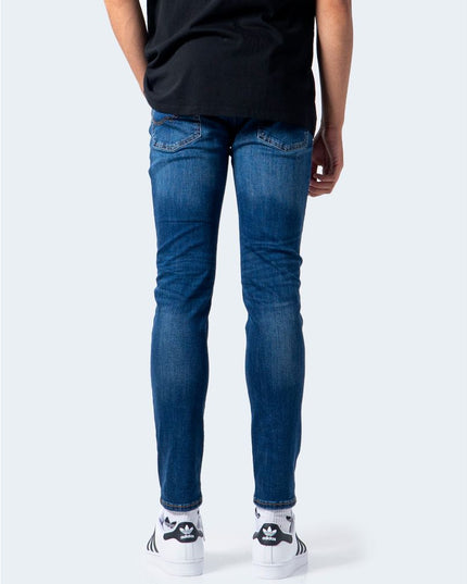 Jack Jones Blue Cotton Skinny Jeans